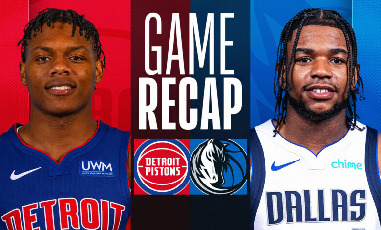 detroit pistons vs dallas mavericks match player stats